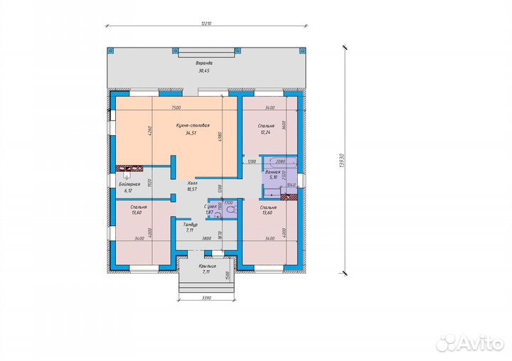 Проекты домов для ипотеки и строительства - 142 м2
