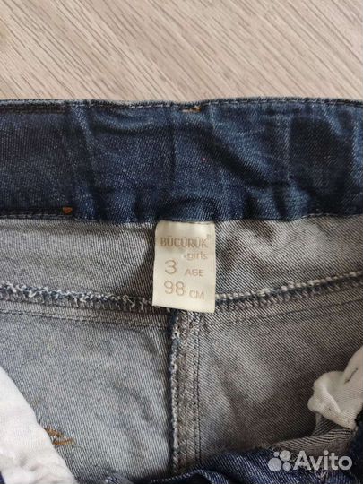 Джинсовые бриджи