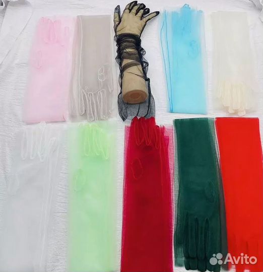Перчатки тюль,фатин,гирюр,атлас