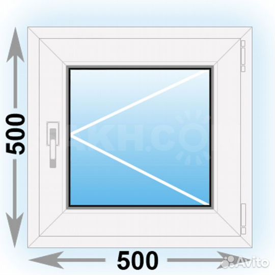 Окно маленькое 50 х 50 см