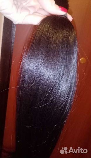 Натуральные волосы 55см горький шоколад