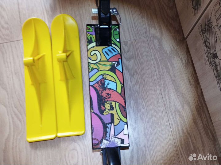 Самокат снегокат 2 в 1