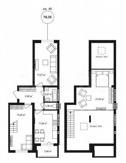 3-к. квартира, 78,8 м², 4/4 эт.