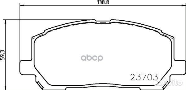 Колодки тормозные дисковые перед (PF-1457)