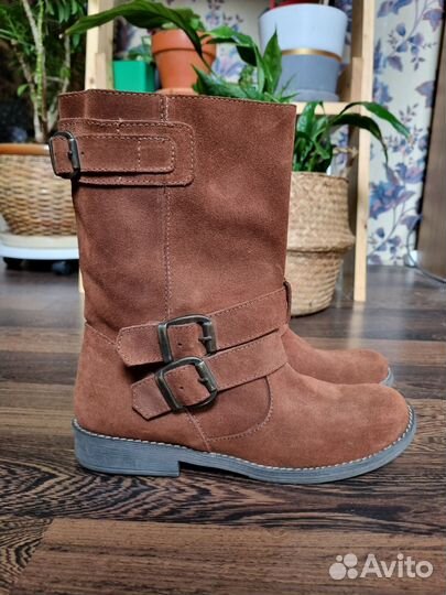 Сапоги чопперы натуральная замша, 38