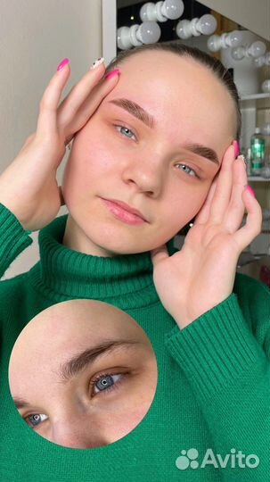 Модели на окрашивание бровей