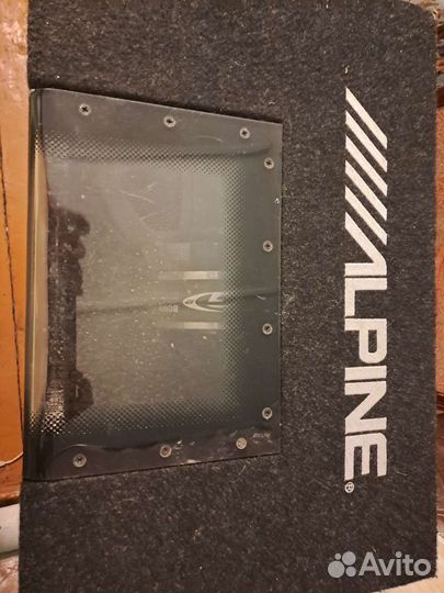 Сабвуфер alpine sbg 1244bp + усилитель