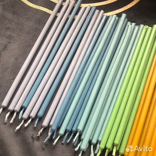 Свечи восковые цветные