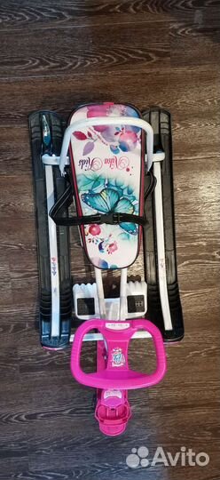 Детский снегокат со спинкой