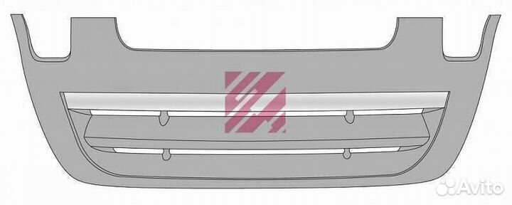 Решетка в бампере черный пластик DAF LF