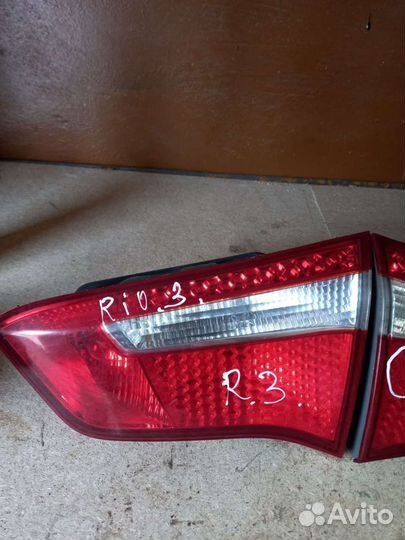 Фонарь задний в крышку Киа Рио 3 2011 год Седан