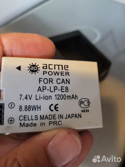 Зарядка + акб для Canon 600D