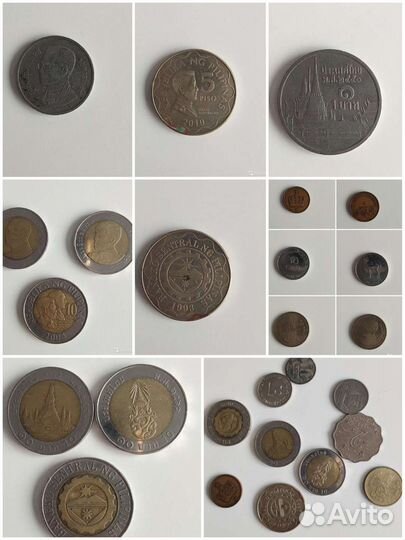 Монеты разные международные иностранные