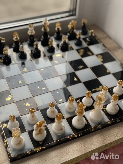 Шахматы из эпоксидной смолы