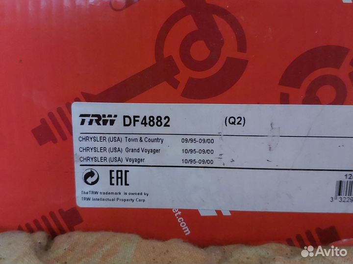 Передний тормозной диск к-т Chrysler Voyager 3