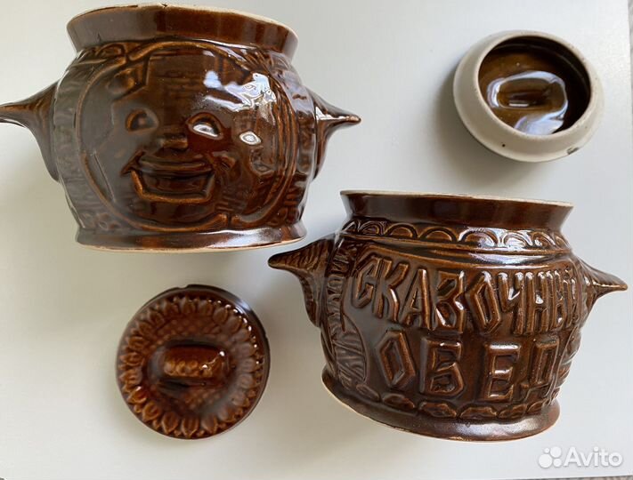 Горшок для запекания керамический 2 шт