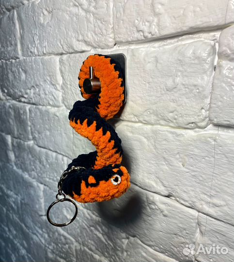 Змея игрушка ручной работы 35см