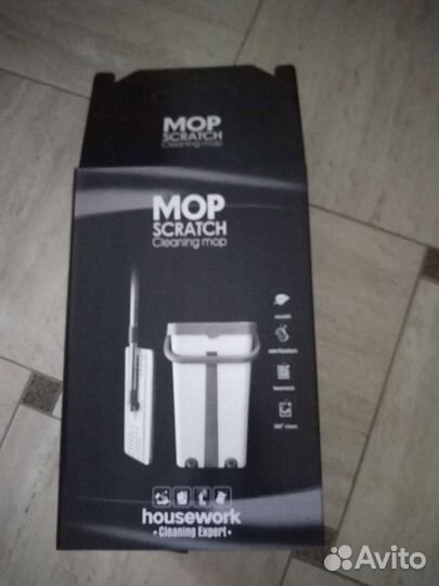 Швабра и ведро с отжимом 8 литров новая