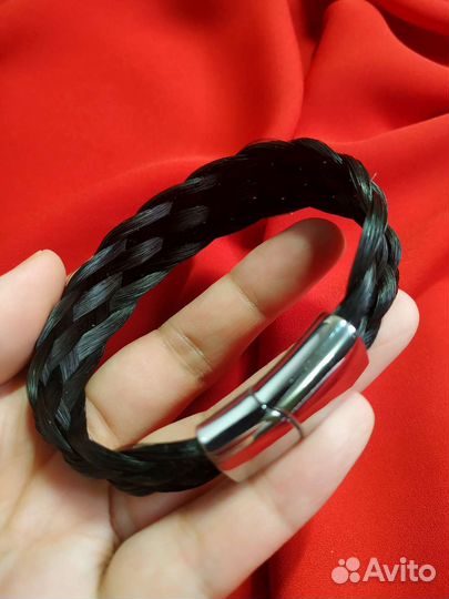 Мужской женский широкий браслет из конского волоса