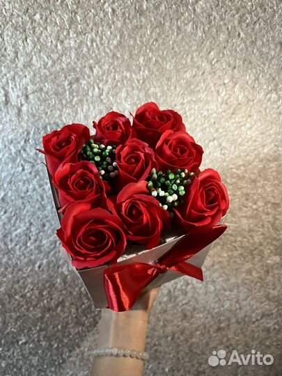 Букет из 9 мыльных роз