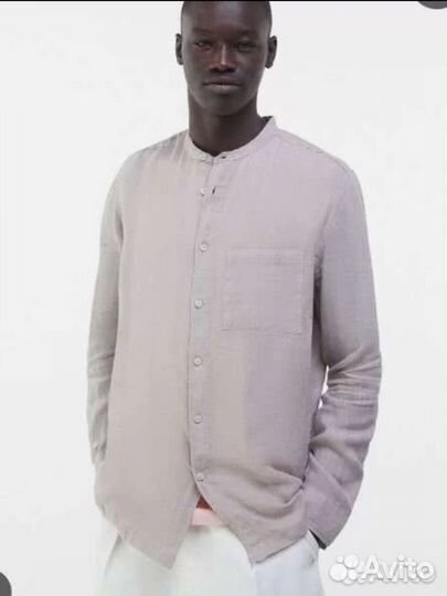 Льняная рубашка Bershka m-l