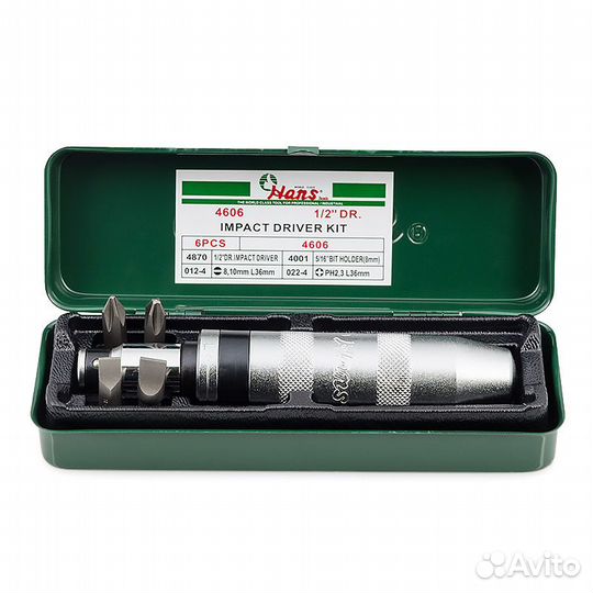 Отвертка ударная с битами 1 / 2