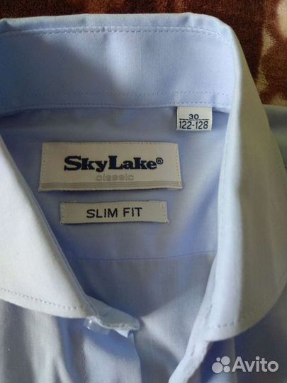 Рубашка школьная голубая ф.VAN cliff, р.128