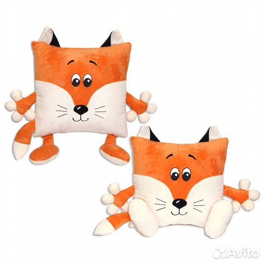 Подушка декоративная Лисичка 45х58см оранжевая, ар
