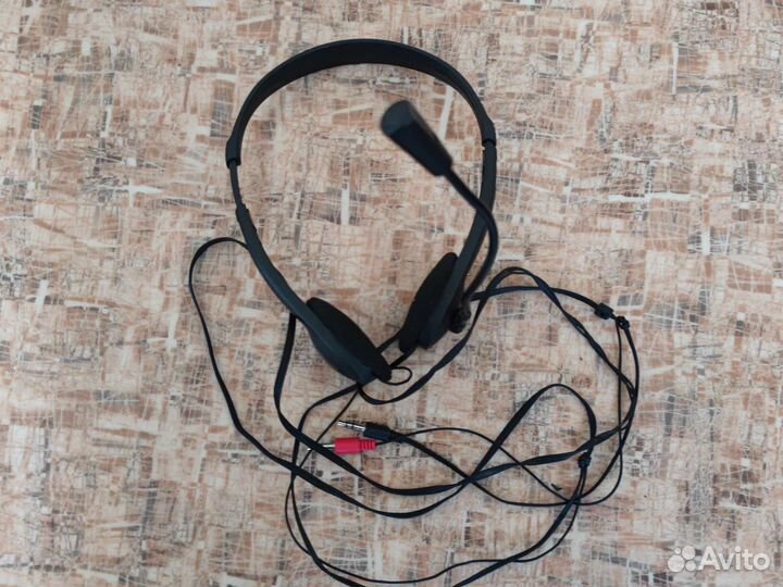 Наушники с микрофоном Оклик HS-M143VB, 1.8м