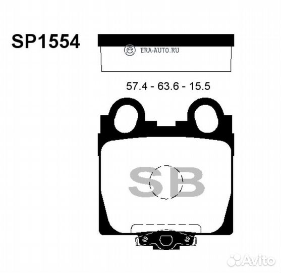 Sangsin brake SP1554 Колодки тормозные дисковые Le