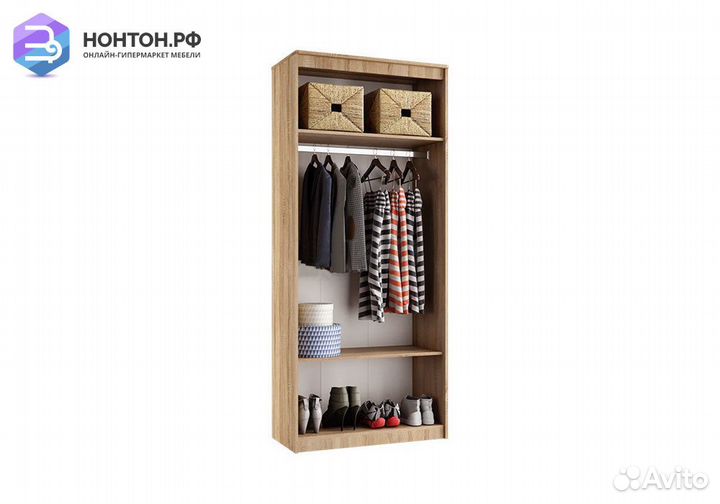 Шкаф Терра 2-х створчатый белый глянец / дуб соном