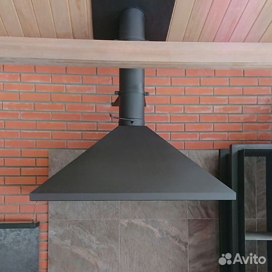 Зонт вытяжной прямоугольный центральный 1000х500 м