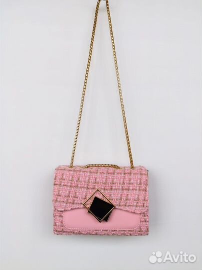 Женская сумка через плечо из твида