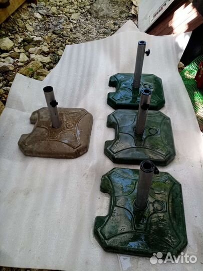 Опора для зонта 16 кг, разные размеры трубы