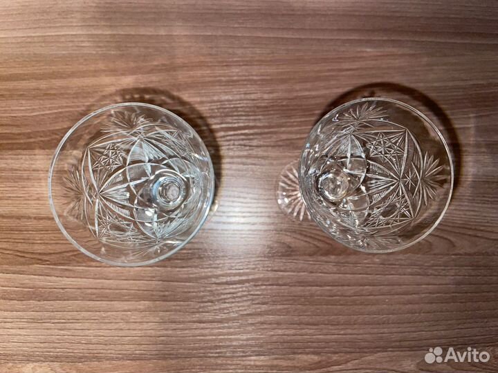 Хрустальные фужеры 2 штуки, 150 мл СССР
