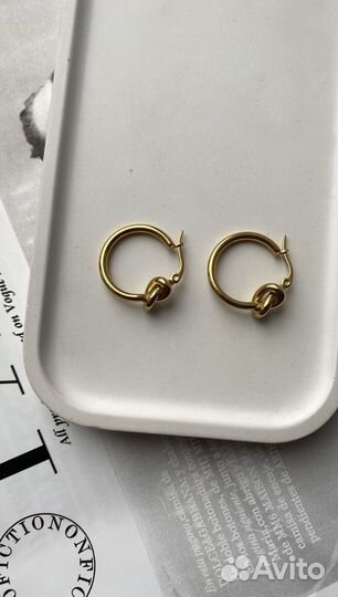 Серьги-кольца Узелок