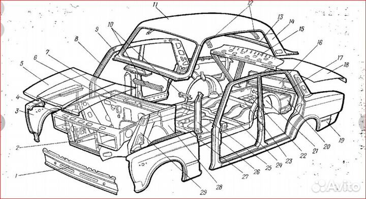 Запчасти на ваз 2105 кузовные