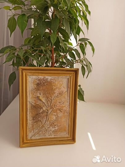 Ботанический барельеф панно на стену