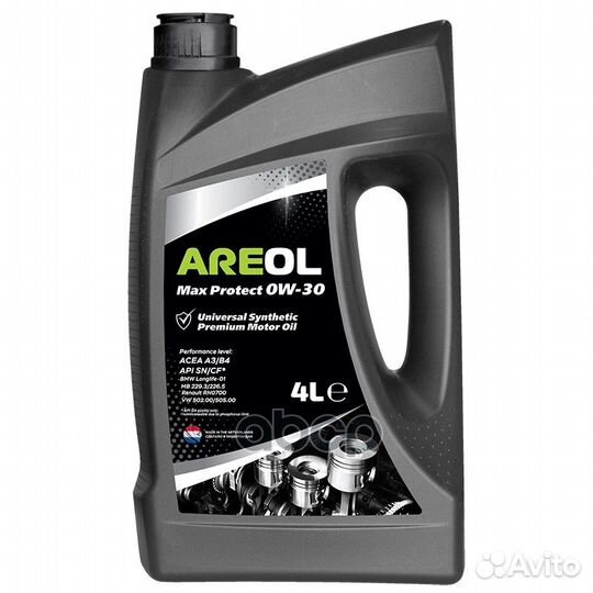 Areol Max Protect 0W30 (4L) масло моторное син