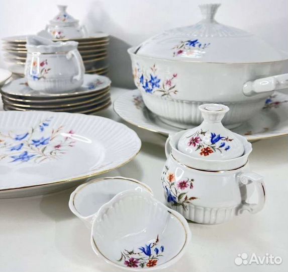 Изысканный фарфоровый обеденный сервиз