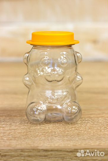 Пластиковые банки для мёда Мишки