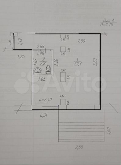 Магазин Услуги Офис на Дворце Спорта, 32.2 м²