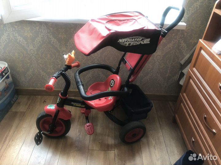 Велосипед детский 3-х колесный с ручкой