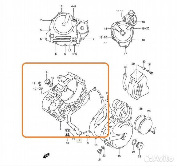 Прокладка сцепления Suzuki DR-Z250 DR250 11482-13E