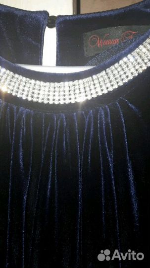 Платье велюровое