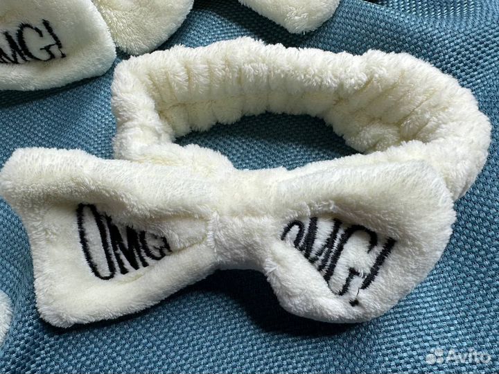 Женский ободок-повязка плюшевый для волос