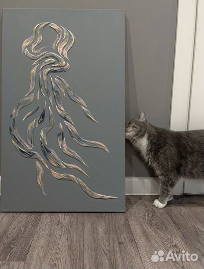 Картина в интерьер,абстракция холст акрил