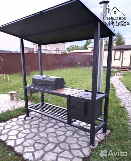 Мангал loft с крышей