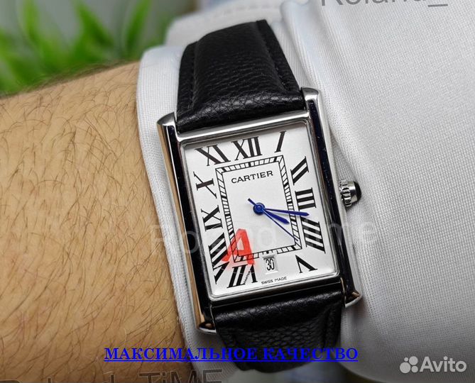 Стильные мужские наручные часы Cartier