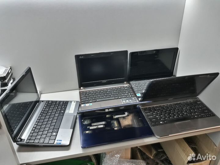 Лот раскомплектованных нетбуков 5шт